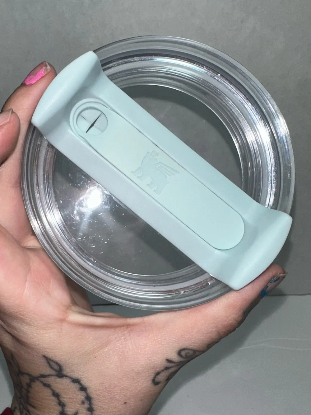 Stanley Shimmery 40 oz Light Blue Travel Mug with Handle - Picture 7 of 14